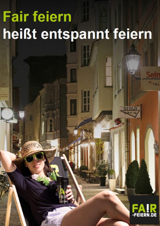 Plakat - Fair feiern - Entspannt feiern