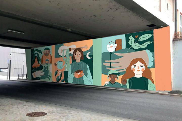 Kultur - Mural Art -Frau Isa