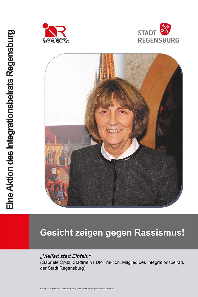 Integration und Migration - Plakat Gesicht zeigen - Opitz