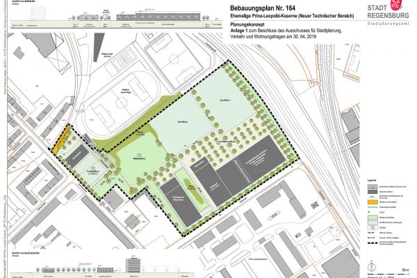 Planungskonzept für den nördlichen Bereich der ehemaligen Prinz-Leopold-Kaserne (Stand 19.09.2017)