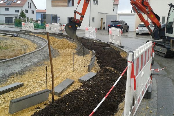 Baustelle Gehweg