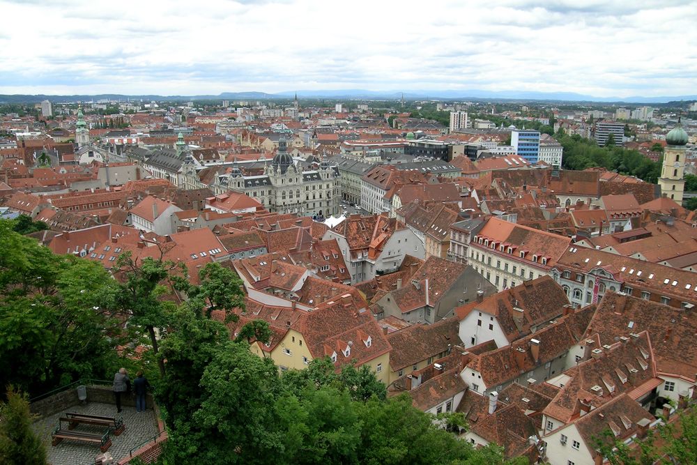 Blick auf die Grazer Altstadt vom Schlossberg © Stadt Graz