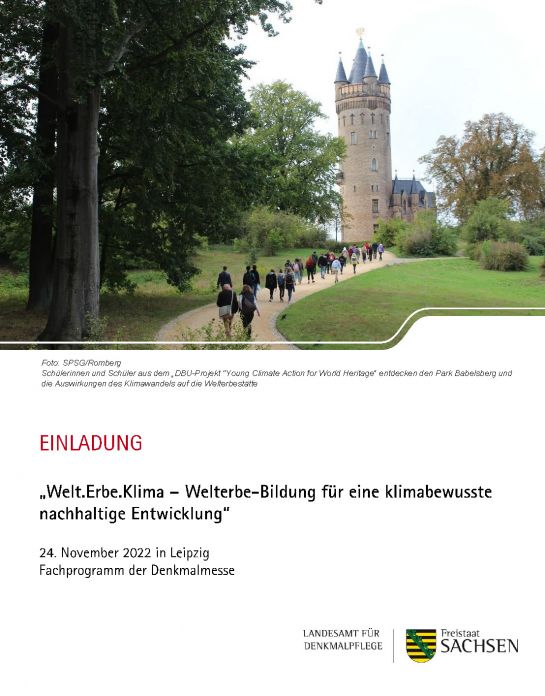 Einladung_Welterbe.Klima_2022_Leipzig (C) Landesdenkmalamt Sachsen