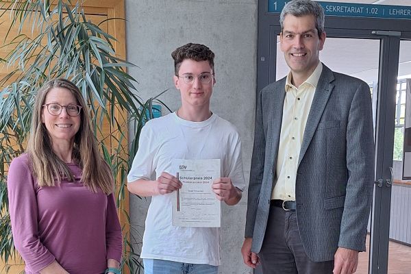 Schülerpreis des Deutschen Spanischlehrerverbandes für Josef Pritschet, Klasse 11c