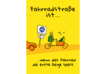 Grafik: Plakat Fahrradstraße gelb