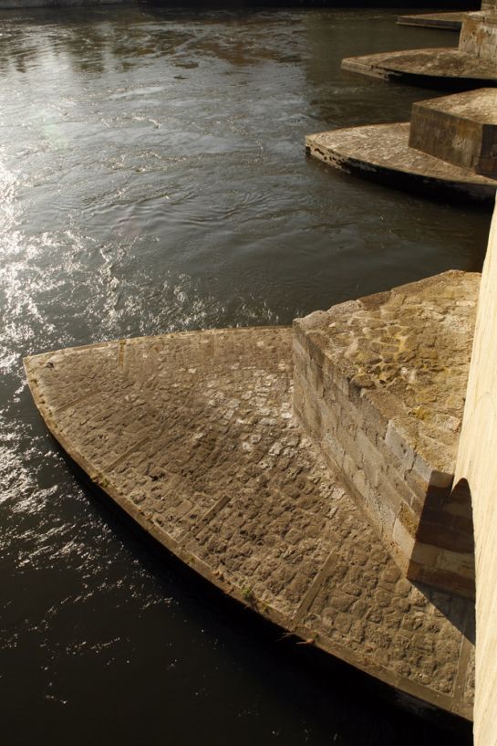 Blick von der Steinernen Brücke auf die Beschlächte