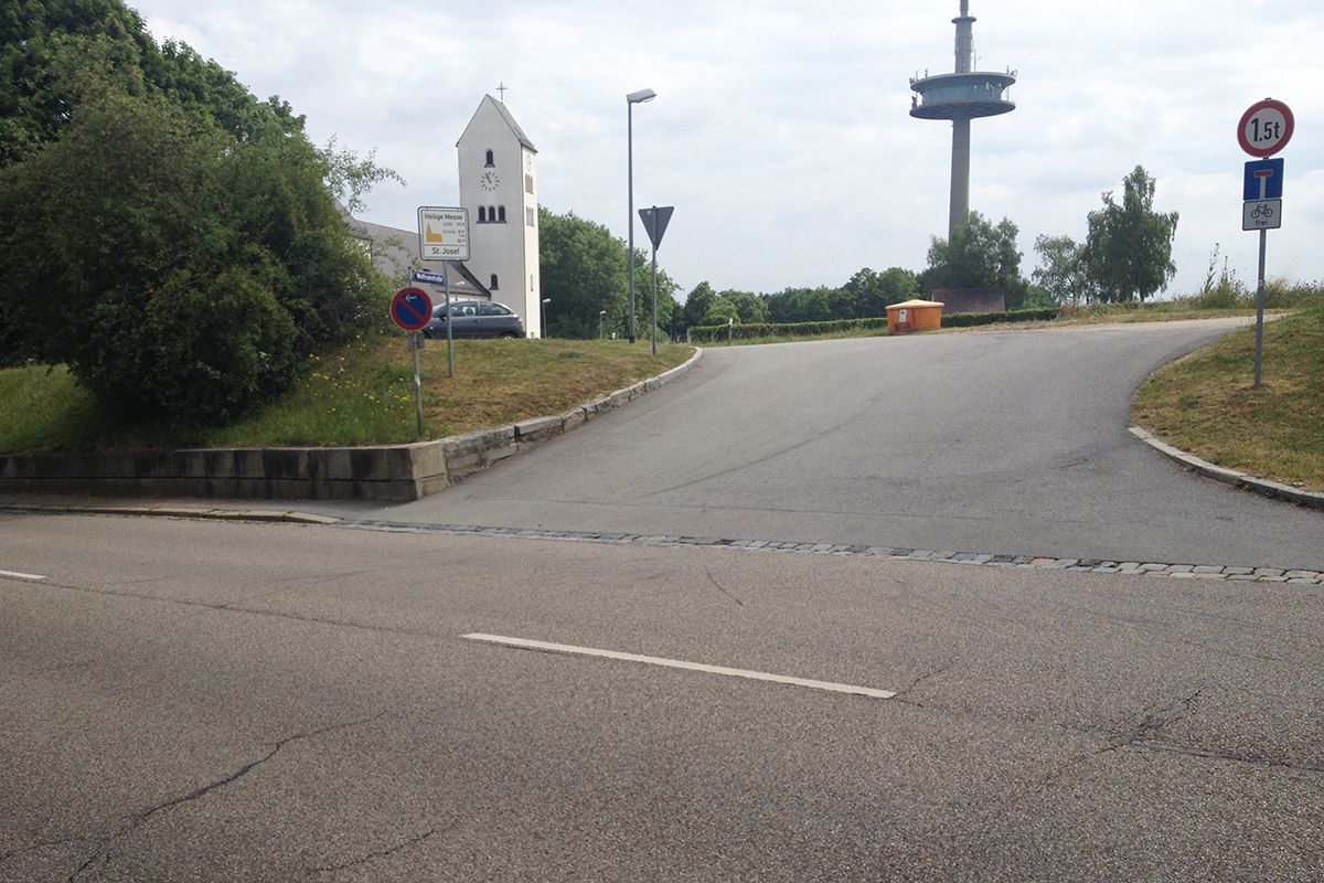 Wolframstraße - Einmündung vor dem Ausbau