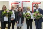 Fotografie: (von links nach rechts) Anita Schwabenbauer, Edgar Schwabenbauer, Oberbürgermeisterin Gertrud Maltz-Schwarzfischer, Ilse Danziger und Thomas Rödl 