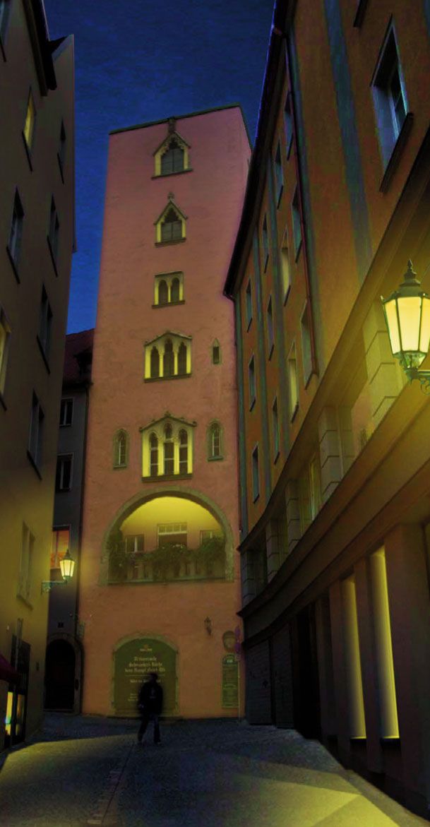 Stadtlichtplan - Simulation Baumburger Turm