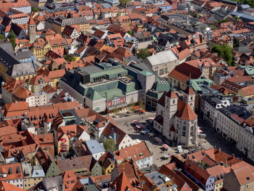 Fotografie: Luftaufnahme des Neupfarrplatzes