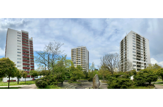 Fotografie: Panorama von Hochhäusern in Königswiesen-Nord