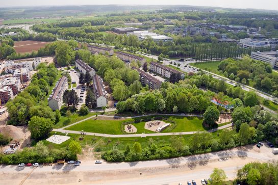 Fotografie - Luftaufnahme vom Park