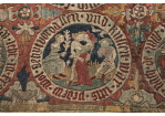 Das Bild zeigt einen Ausschnitt eines Minneteppichs, entstanden um 1390. (C) Peter Ferstl
